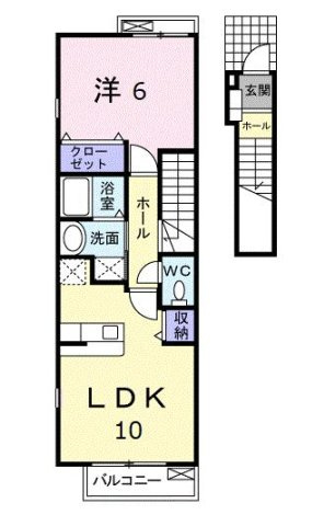 【賃貸アパート】Ｌｉｖｅ有泉Ｃの間取り
