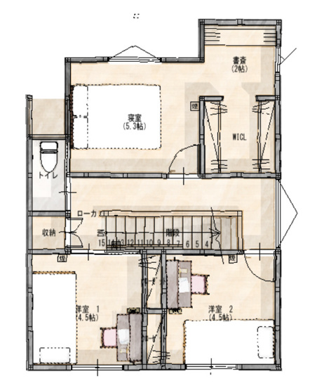 【間取り】 | 【商談中】南国市篠原/2号地　残り1区画！ | ２階