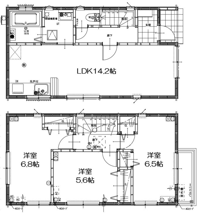【賃貸戸建て】グランソフィア上広谷　A号棟の間取り