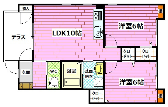 シャルム西浜の間取り