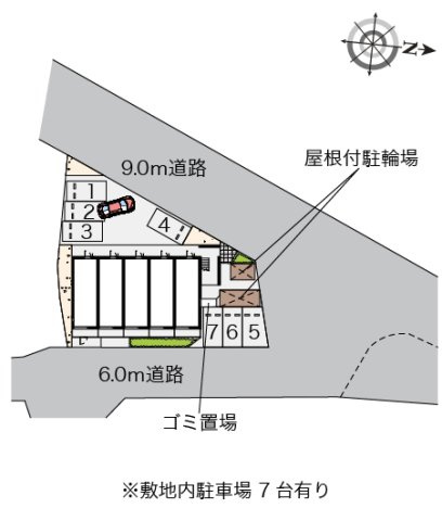 ミランダルピナス弐番館の駐車場