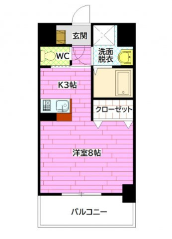 カルフ－ル緑井の間取り|※反転タイプになります。