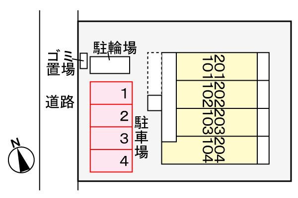 Ｓｕｎ　Ｃｉｅｌの駐車場