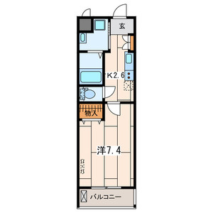 【間取り】 | ArcaGrande | 一人暮らしに最適な１Ｋの間取り！