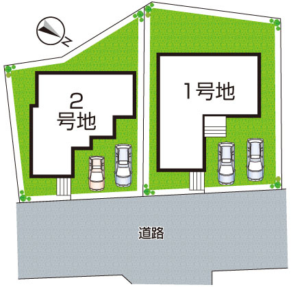 加東市下滝野　第12期　新築一戸建ての区画図|全２区画