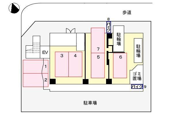 ヌーベルメゾンヤマヤの駐車場