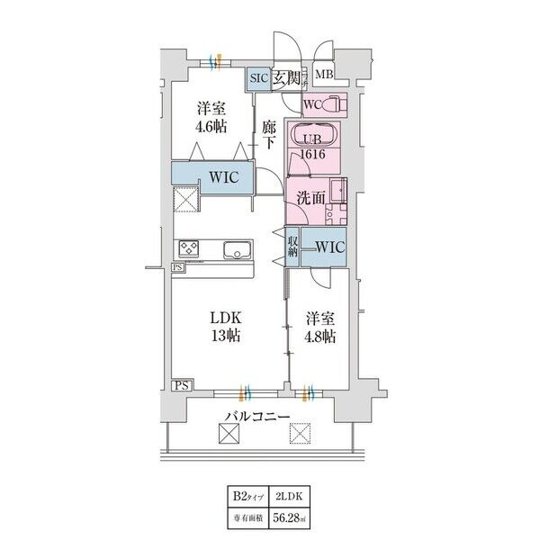 スプランディッド難波Ⅶの間取り