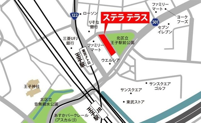 ステラテラスの地図