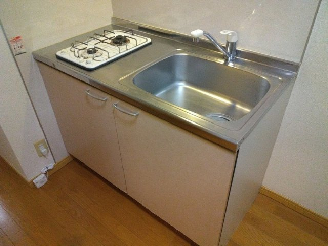 厚木市三田南３丁目のアパートのキッチン|2口ガスコンロ付き