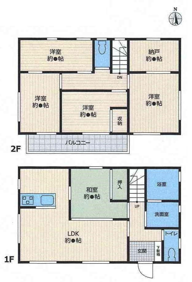 比企郡川島町飯島　中古戸建　西武新宿線『本川越駅』徒歩91分　【伊草小学区】の間取り