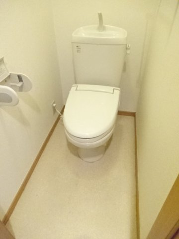 落ち着いた色調のトイレです