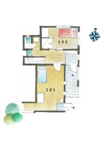 全４戸の個室があり、インターネットを無料で使用できます。
