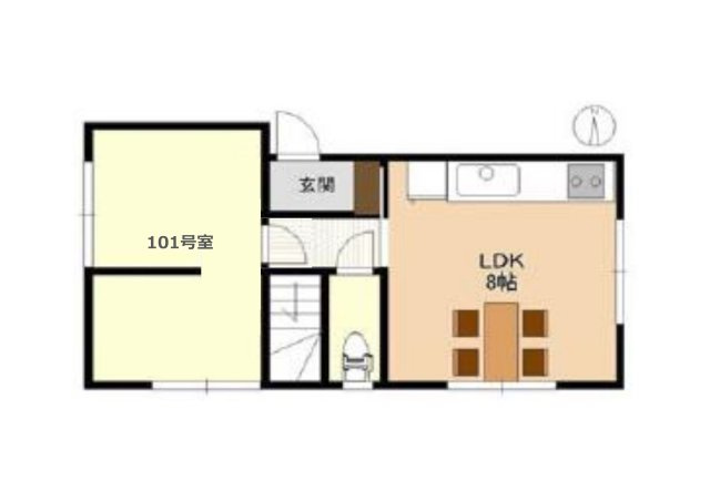 １階には１戸、２階には2戸、３階は2戸の個室があり、J:COMのインターネット回線も各部屋個別に無料