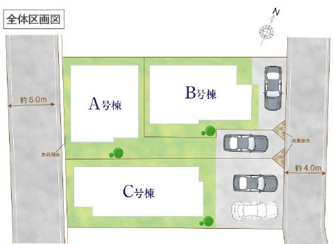 西東京市下保谷3丁目　新築一戸建　西武池袋線　保谷の区画図