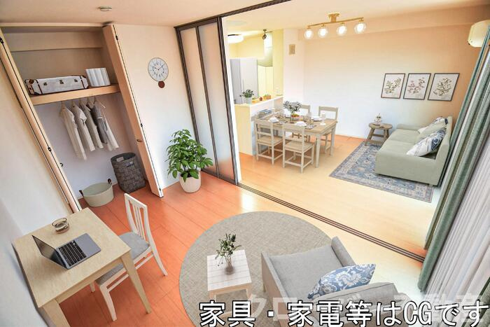 アスクール B棟の内装|※家具家電はイメージです。実際には設置されておりません