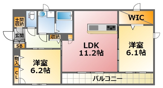 シャーメゾン　スパーツィオの間取り