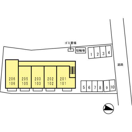 フラット ウィステリアの区画図