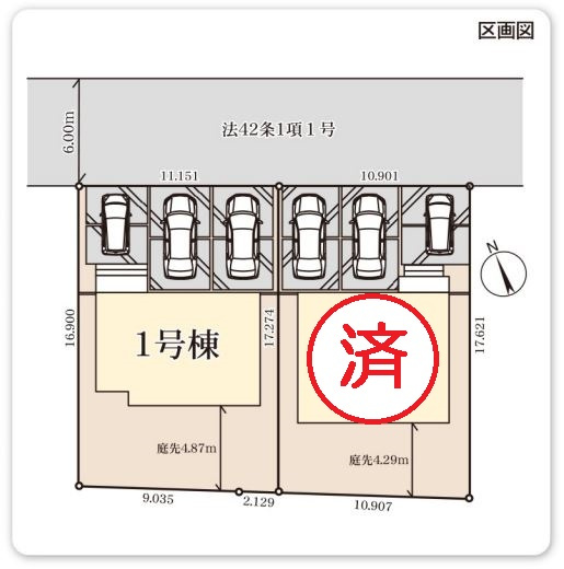リーブルガーデン．S　深谷上柴町東第３　の区画図|現地区画図