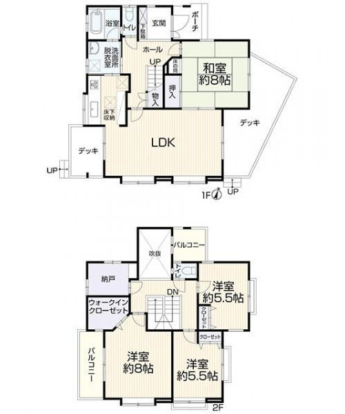 売中古戸建　中央区西山町の間取り