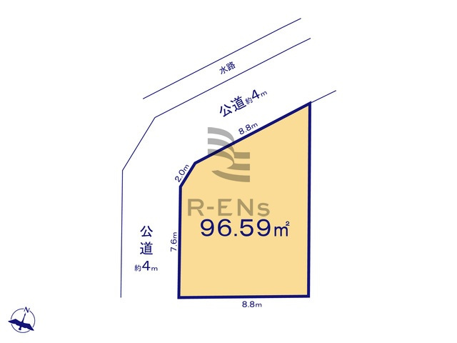 【土地図】 | 練馬区西大泉１丁目　建築条件付き売地　１区画 | 全区画、90ｍ2超えのゆとりある敷地面積を確保！