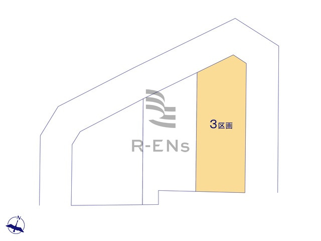【区画図】 | 練馬区西大泉１丁目　建築条件付き売地　３区画 | 3区画：建築条件付き売地につき、設計から施工までスムーズ