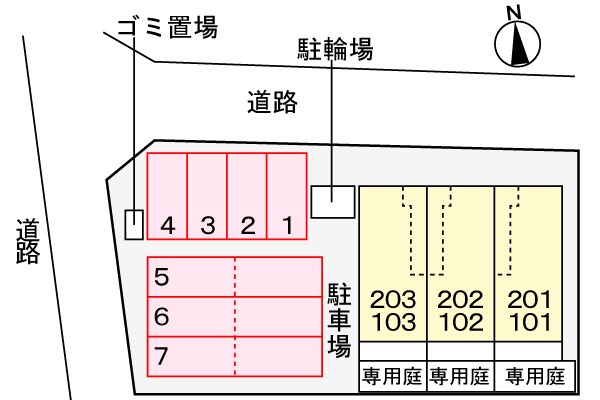 エミールシャランⅡの駐車場|駐車場