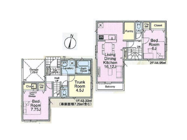【間取り】 | 練馬区関町北4丁目　新築一戸建住宅　全3棟　(保谷店) | 3号棟/2SLDKにパントリー付ゆとりの住まい。収納多くお部屋を広くお使いいただけます。※図面を基に作成しています。現況と異なる場合は現況を優先いたします。