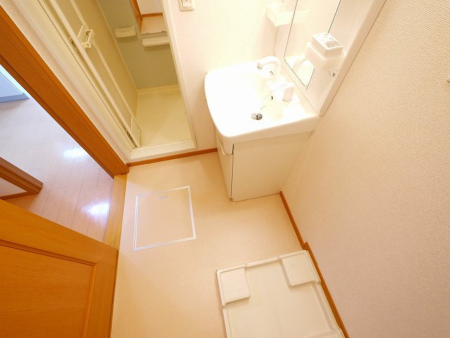 グレースピアＤの洗面所|スペースが確保できる洗面所です