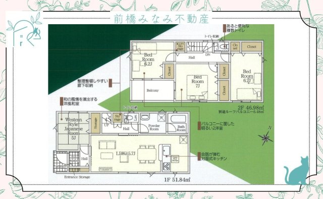 【新築】富岡市七日市第5　限定１棟　クレイドルガーデン　新築建売の間取り
