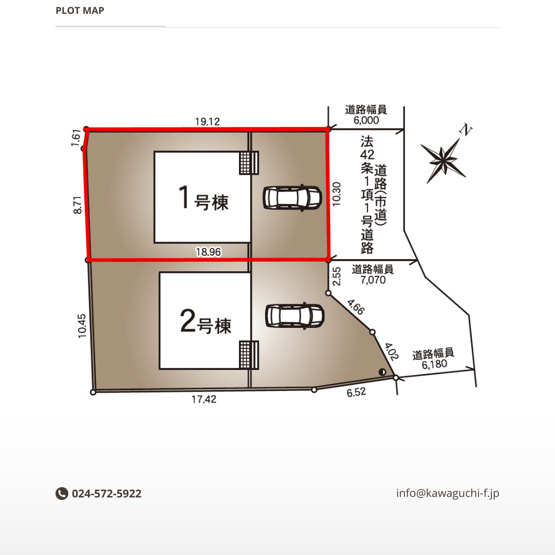 【区画図】 | Cradle garden　飯坂町第13　１号棟 | ★内覧予約で新米4kg★