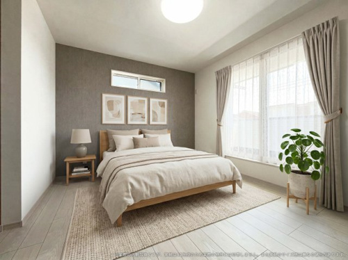 【寝室】 【寝室】 | 【主寝室 CG家具設置イメージ】
※画像に含まれる家具家電はCGで作成されたイメージです。実際の物件には付帯しません。
