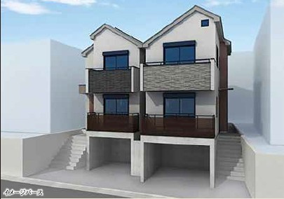 練馬区関町北4丁目　新築一戸建　西武新宿線　武蔵関の外観パース