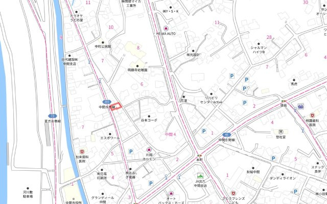 中間4丁目土地の地図