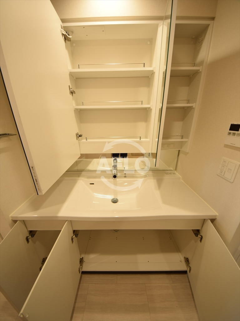 OPUS RESIDENCE SHINSAIBASHI SOUTHの独立洗面台|OPUS RESIDENCE SHINSAIBASHI SOUTH　独立洗面化粧台収納