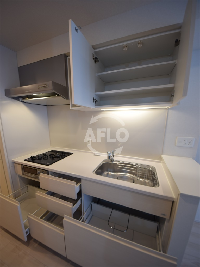 OPUS RESIDENCE SHINSAIBASHI SOUTHのキッチン|OPUS RESIDENCE SHINSAIBASHI SOUTH　キッチン収納