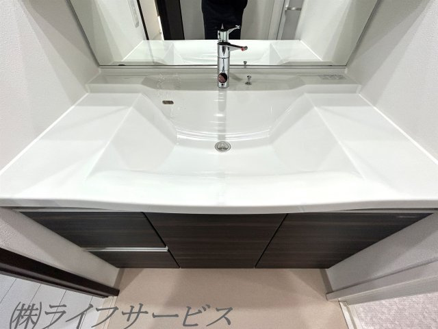 【洗面所】 | ライオンズクオーレ御幣島駅前ヴェルデ | ３面鏡付洗面化粧台