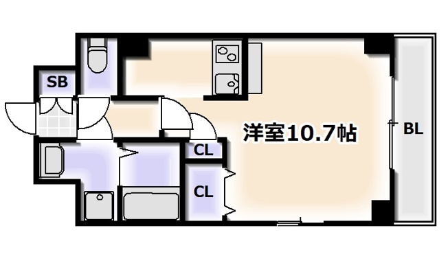 【間取り】 | コーポYAHATAナンバ元町