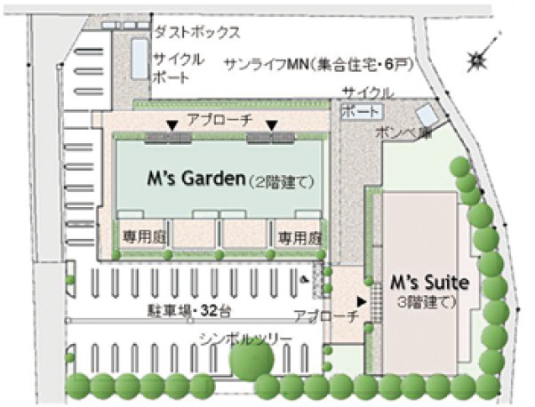 M's Gardenの区画図|参考写真になりますのでご承知おき下さい。