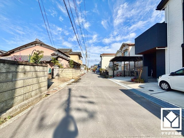 八幡市八幡園内　2期　2号地の前面道路含む現地写真|4月5日　現地写真更新