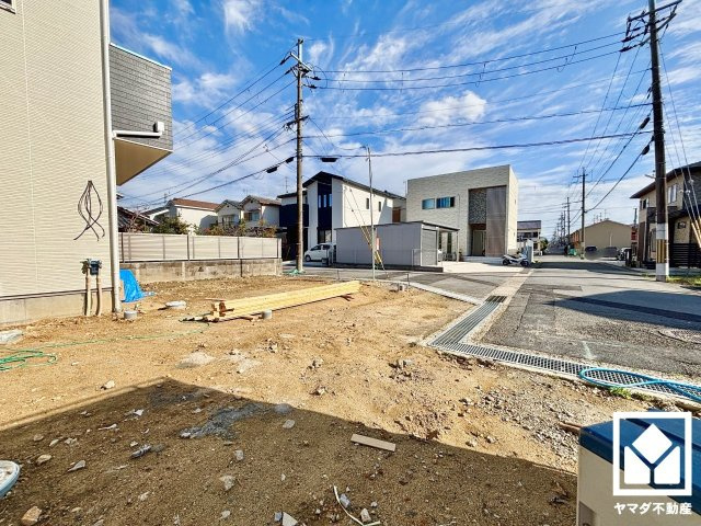 八幡市八幡園内　2期　2号地の前面道路含む現地写真|4月5日　現地写真更新