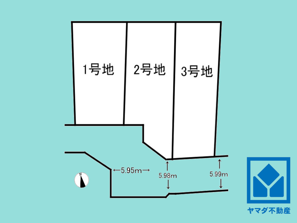 八幡市八幡園内　2期　の区画図