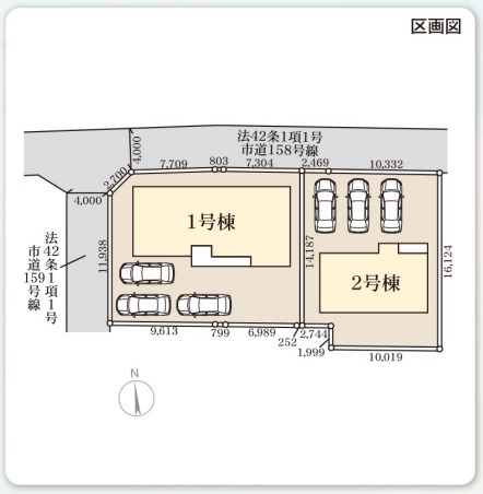 水戸元吉田町　10期の区画図|区画図です。