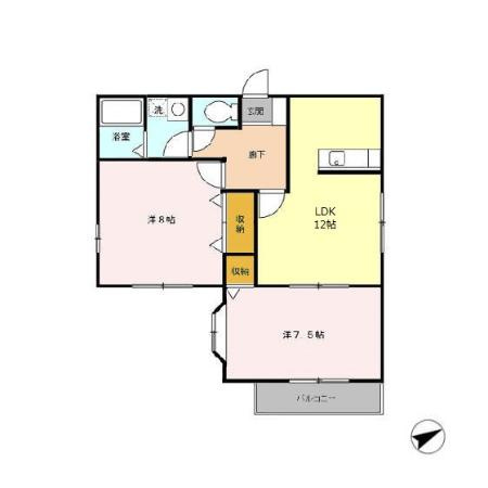 【間取り】 | セジュール狩場 | ２ＬＤＫの間取り！