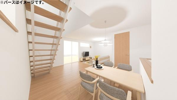 久原南一丁目　新築の完成予想図|※内観パースはイメージです。