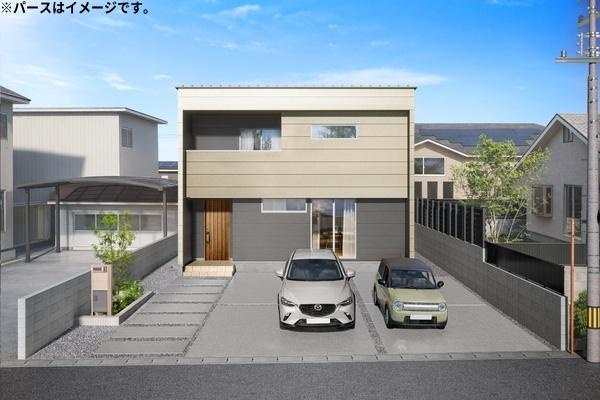 久原南一丁目　新築の完成予想図|※外観パースはイメージです。現況と異なる場合は現況を優先させていただきます。