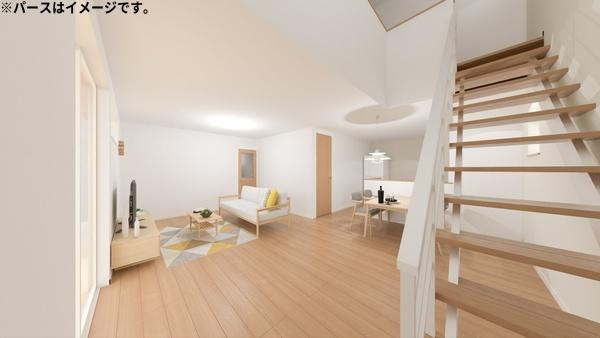 久原南一丁目　新築の居間・リビング|※施工事例写真です。実際の仕様や色は異なります。