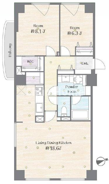 ディアハイム浅草の間取り|南×東×西・3方角部屋住戸につきまして日当り・通風良好。新規フルリノベーション。安心のアフターサービス保証付きですのでご購入後も安心して暮らせます。