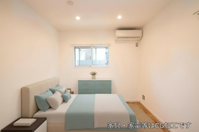 【内装】 | 白鳩ヴィラB | ※CG家具を配置したお部屋の写真です。