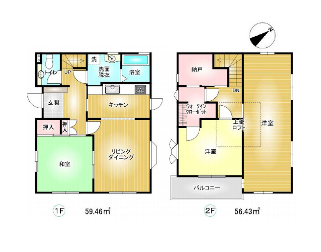 鴻巣市宮地　中古戸建の間取り|鴻巣市宮地　中古戸建・3SLDK・土地面積148.47m2・建物面積115.89m2