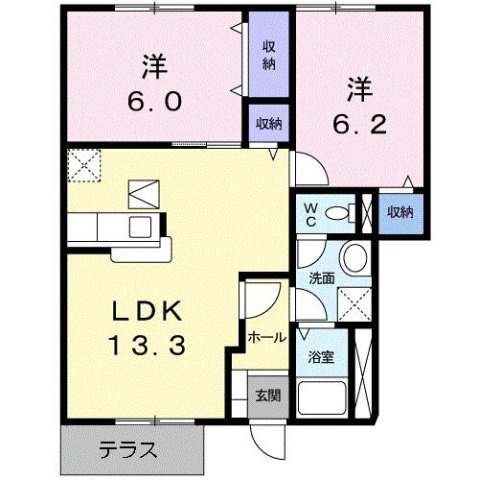 【間取り】 | サンプレインＡ